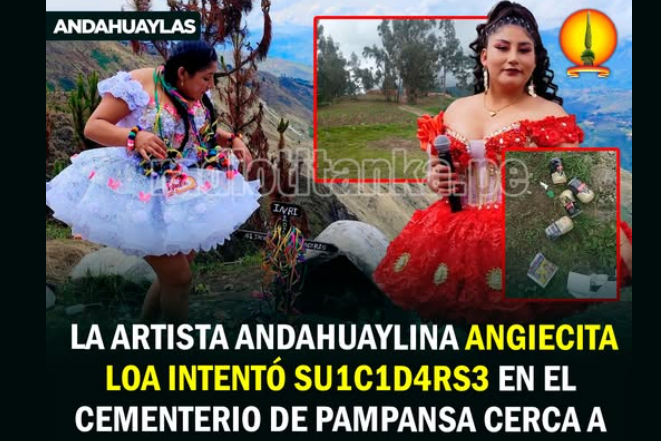 INTERPRETE DE HUAYNOS Y CARNAVALES ANGUICITA LOA INTENTÓ QUITARSE LA VIDA